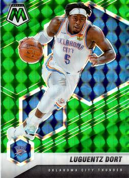 #112 Luguentz Dort - Oklahoma City Thunder - 2020-21 Panini Mosaic - Mosaic Green Basketball