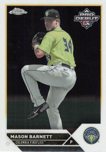 #PDC-112 Mason Barnett - Columbia Fireflies - 2023 Topps Pro Debut - Chrome Baseball