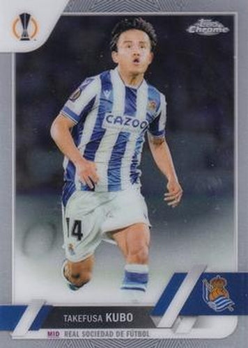 #112 Takefusa Kubo - Real Sociedad - 2022-23 Topps Chrome UEFA Club Competitions Soccer