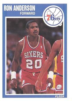 #112 Ron Anderson - Philadelphia 76ers - 1989-90 Fleer Basketball