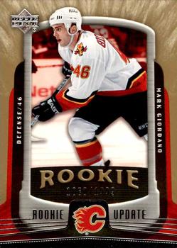 #112 Mark Giordano - Calgary Flames - 2005-06 Upper Deck Rookie Update Hockey
