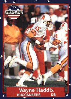 #112 Wayne Haddix - Tampa Bay Buccaneers - 1991 Fleer Stars 'n Stripes Football