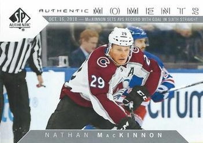 #112 Nathan MacKinnon - Colorado Avalanche - 2018-19 SP Authentic Hockey
