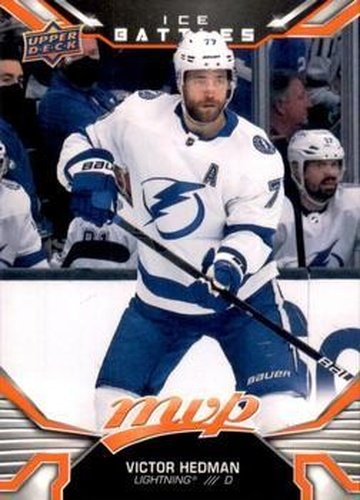 #112 Victor Hedman - Tampa Bay Lightning - 2022-23 Upper Deck MVP - Ice Battles Hockey