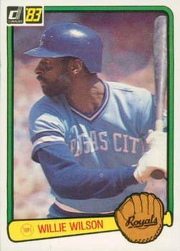 #112 Willie Wilson - Kansas City Royals - 1983 Donruss Baseball