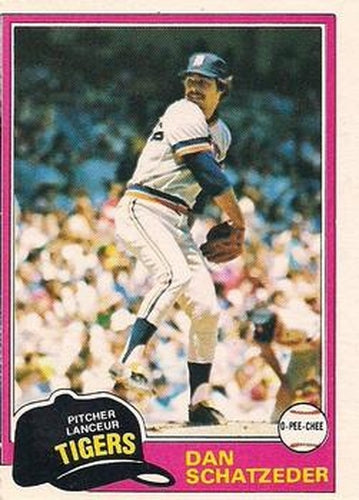 #112 Dan Schatzeder - Detroit Tigers - 1981 O-Pee-Chee - Gray Back Baseball
