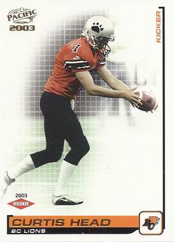 #112 Curtis Head - British Columbia Lions - 2003 Pacific CFL Football
