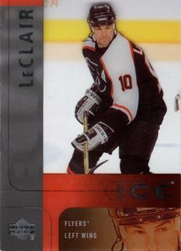 #112 John LeClair - Philadelphia Flyers - 2001-02 Upper Deck Ice Hockey