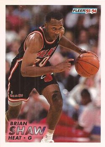 #112 Brian Shaw - Miami Heat - 1993-94 Fleer Basketball