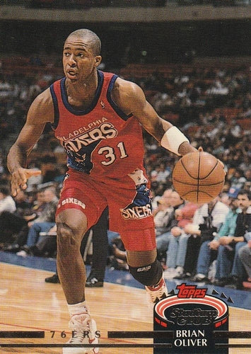 #113 Brian Oliver - Philadelphia 76ers - 1992-93 Stadium Club Basketball