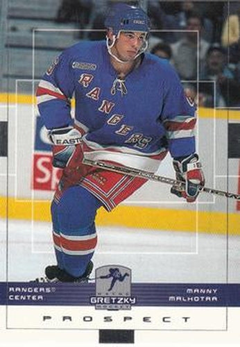 #113 Manny Malhotra - New York Rangers - 1999-00 Upper Deck Wayne Gretzky Hockey