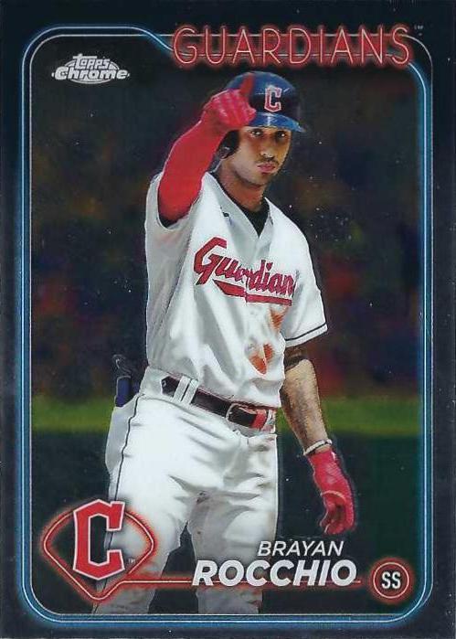 #113 Brayan Rocchio - Cleveland Guardians - 2024 Topps Chrome Baseball