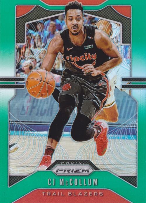#113 CJ McCollum - Portland Trail Blazers - 2019-20 Panini Prizm - Prizms Green Basketball