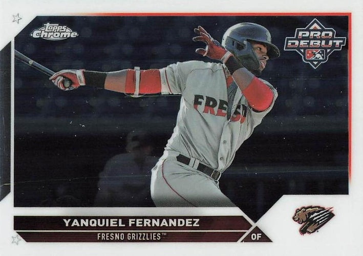 #PDC-113 Yanquiel Fernandez - Fresno Grizzlies - 2023 Topps Pro Debut - Chrome Baseball