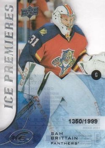 #113 - Sam Brittain - Florida Panthers - 2015-16 Upper Deck Ice Hockey