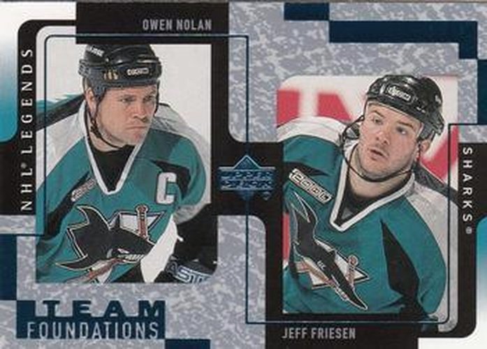 #113 Owen Nolan / Jeff Friesen - San Jose Sharks - 2000-01 Upper Deck Legends Hockey