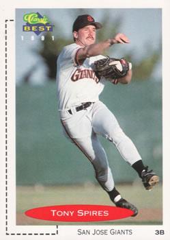 #113 Tony Spires - San Jose Giants - 1991 Classic Best Baseball
