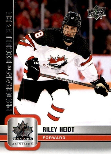 #113 Riley Heidt - Canada - 2023 Upper Deck Team Canada Juniors Hockey