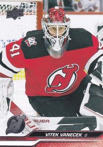 #113 Vitek Vanecek - New Jersey Devils - 2023-24 Upper Deck Hockey