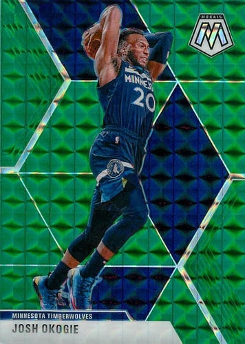 #113 Josh Okogie - Minnesota Timberwolves - 2019-20 Panini Mosaic - Green Prizm Basketball