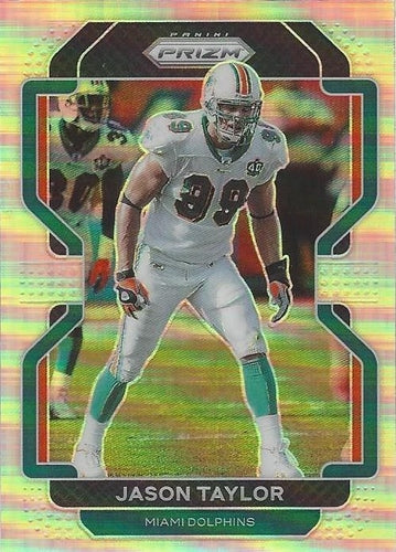 #113 Jason Taylor - Miami Dolphins - 2021 Panini Prizm - Silver Football