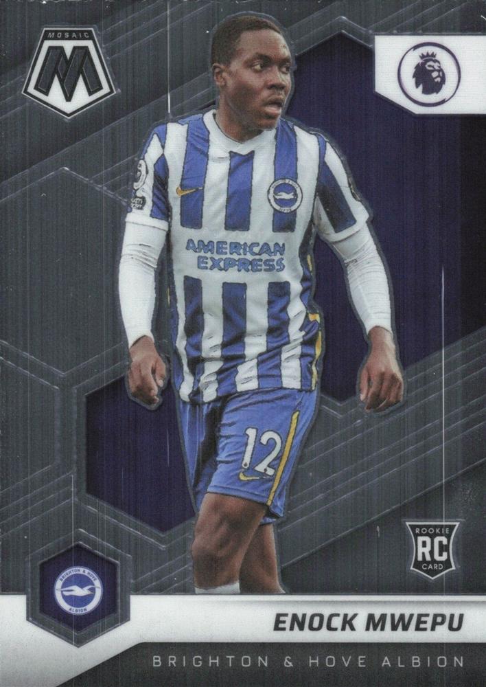 #113 Enock Mwepu - Brighton & Hove Albion - 2021-22 Panini Mosaic Premier League Soccer