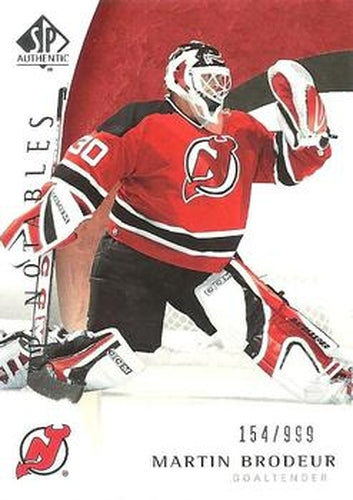 #113 Martin Brodeur - New Jersey Devils - 2005-06 SP Authentic Hockey