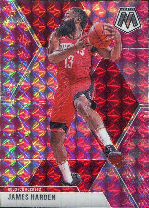 #114 James Harden - Houston Rockets - 2019-20 Panini Mosaic - Camo Pink Basketball