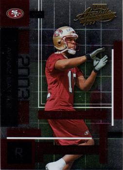 #114 Arnaz Battle - San Francisco 49ers - 2003 Playoff Absolute Memorabilia Football