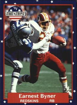#114 Earnest Byner - Washington Redskins - 1991 Fleer Stars 'n Stripes Football