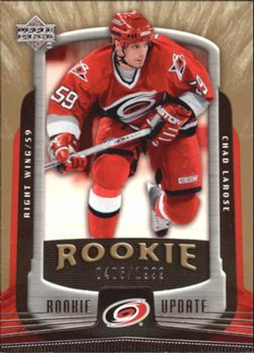 #114 Chad Larose - Carolina Hurricanes - 2005-06 Upper Deck Rookie Update Hockey