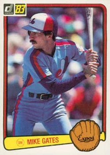 #114 Mike Gates - Montreal Expos - 1983 Donruss Baseball