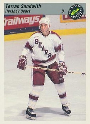 #114 Terran Sandwith - Hershey Bears - 1993 Classic Pro Prospects Hockey
