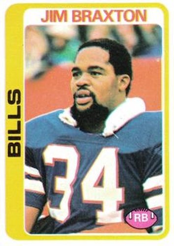 #114 Jim Braxton - Buffalo Bills - 1978 Topps Football