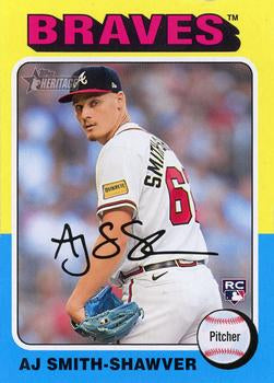 #114 AJ Smith-Shawver - Atlanta Braves - 2024 Topps Heritage Baseball