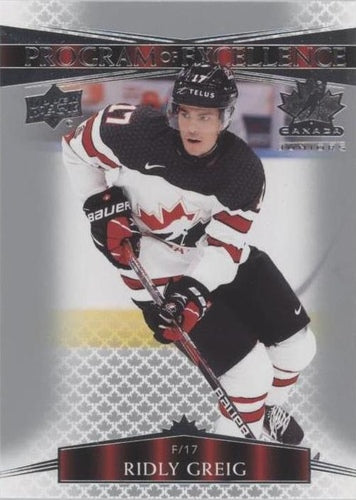 #114 Ridly Greig - Canada - 2022-23 Upper Deck Team Canada Juniors Hockey