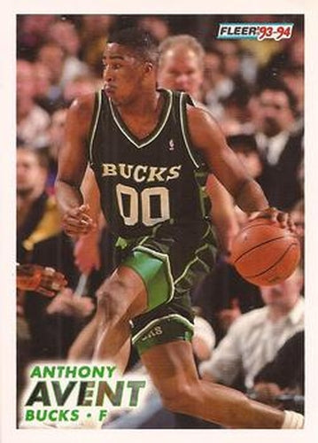 #114 Anthony Avent - Milwaukee Bucks - 1993-94 Fleer Basketball