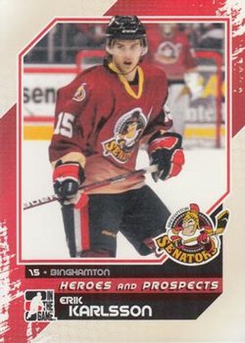 #114 Erik Karlsson - Binghamton Senators - 2010-11 In The Game Heroes and Prospects Hockey