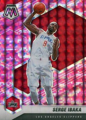 #115 Serge Ibaka - Los Angeles Clippers - 2020-21 Panini Mosaic - Mosaic Camo Pink Basketball