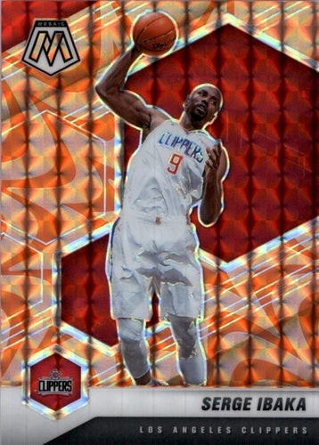 #115 Serge Ibaka - Los Angeles Clippers - 2020-21 Panini Mosaic - Mosaic Reactive Orange Basketball
