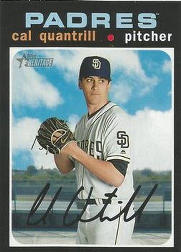 #115 Cal Quantrill - San Diego Padres - 2020 Topps Heritage Baseball