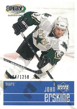 #115 John Erskine - Dallas Stars - 2001-02 Upper Deck Playmakers Hockey