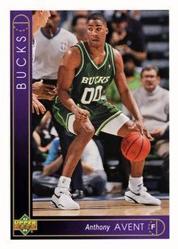 #115 Anthony Avent - Milwaukee Bucks - 1993-94 Upper Deck Basketball