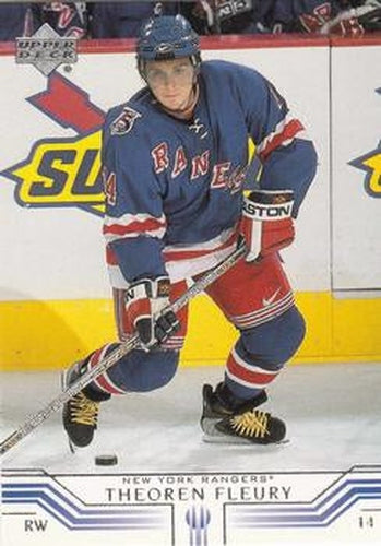 #115 Theoren Fleury - New York Rangers - 2001-02 Upper Deck Hockey