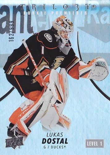 #115 Lukas Dostal - Anaheim Ducks - 2022-23 Upper Deck Trilogy Hockey