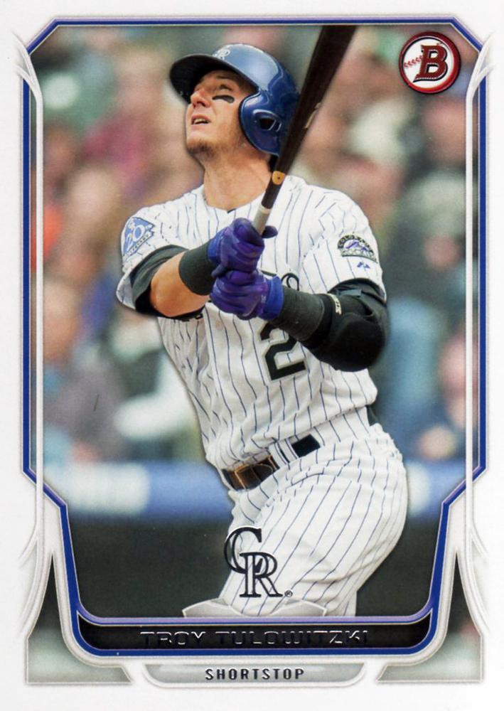 #115 Troy Tulowitzki - Colorado Rockies - 2014 Bowman Baseball