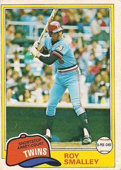 #115 Roy Smalley - Minnesota Twins - 1981 O-Pee-Chee - Gray Back Baseball