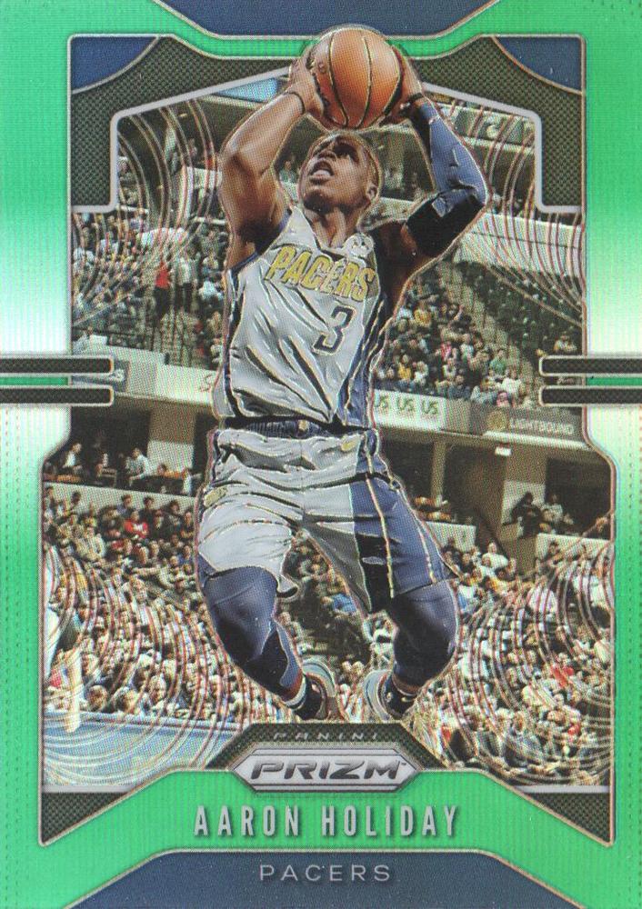 #115 Aaron Holiday - Indiana Pacers - 2019-20 Panini Prizm - Prizms Green Basketball