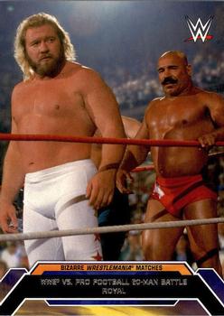 #4 WWE vs. Pro Football 20-Man Battle Royal - 2015 Topps WWE Road to Wrestlemania - Bizarre WrestleMania Matches Wrestling