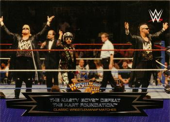 #4 The Nasty Boys Defeat The Hart Foundation - 2015 Topps WWE Road to Wrestlemania - Classic WrestleMania Matches Wrestling